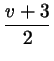 $ \dfrac{v+3}2$