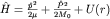 $\hat H=\frac{\hat p^2}{2\mu}+\frac{\hat P^2}{2M_0}+U(r)$