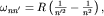$\omega_{nn'}=R\left( \frac{1}{n'^2}-\frac{1}{n^2}\right),$