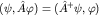 $(\psi,\hat A \varphi)=(\hat A^+\psi, \varphi)$