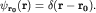 $\psi_{\bf r_0}({\bf r})=\delta({\bf r-r_0}).$