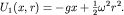 $U_1(x,r)=-gx + \frac{1}{2}\omega^2 r^2.$