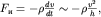 $F_ = -\rho \frac{dv}{dt}\sim -\rho \frac{v^2}{h},$