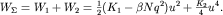 $W_\Sigma = W_1 + W_2 = \frac{1}{2} (K_1 - \beta Nq^2) u^2 + \frac{K_2}{4} u^4.$
