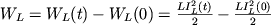 $W_L = W_L(t) -W_L(0)=\frac{L I_L^2(t)}{2} -\frac{LI_L^2(0)}{2}$