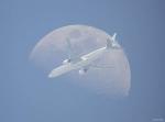Самолет перед Луной